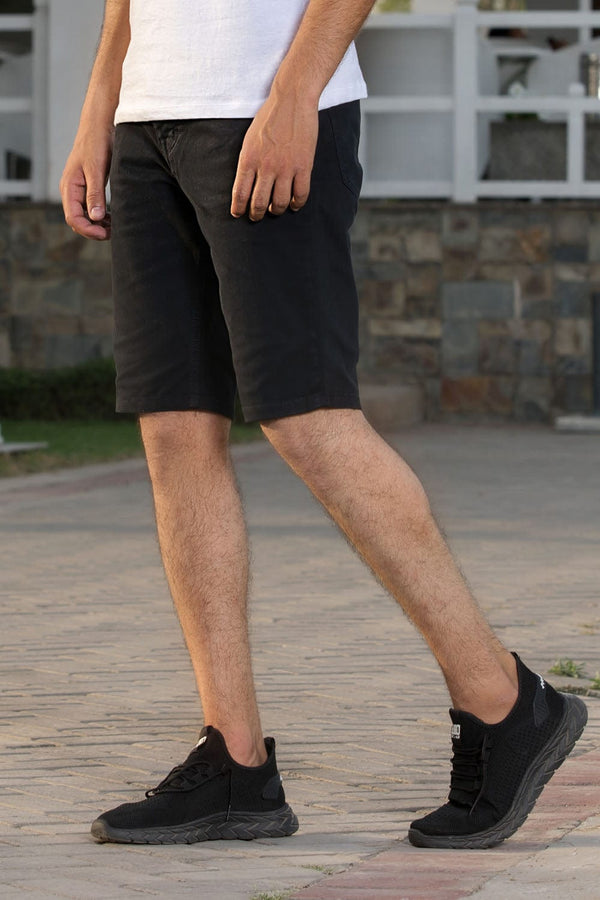Hope Not Out by Shahid Afridi Men Shorts Basic Black Cotton Shorts