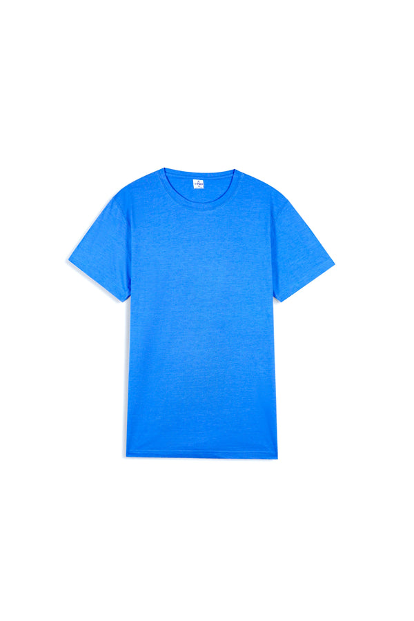 AZURE BLUE COTTON T-SHIRT