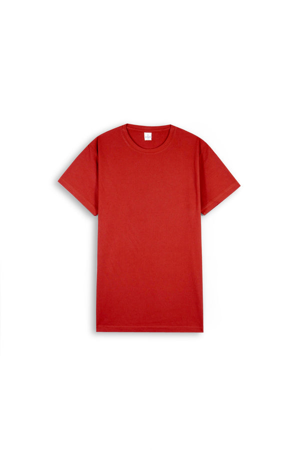 MAROON PIQUE COTTON T-SHIRT