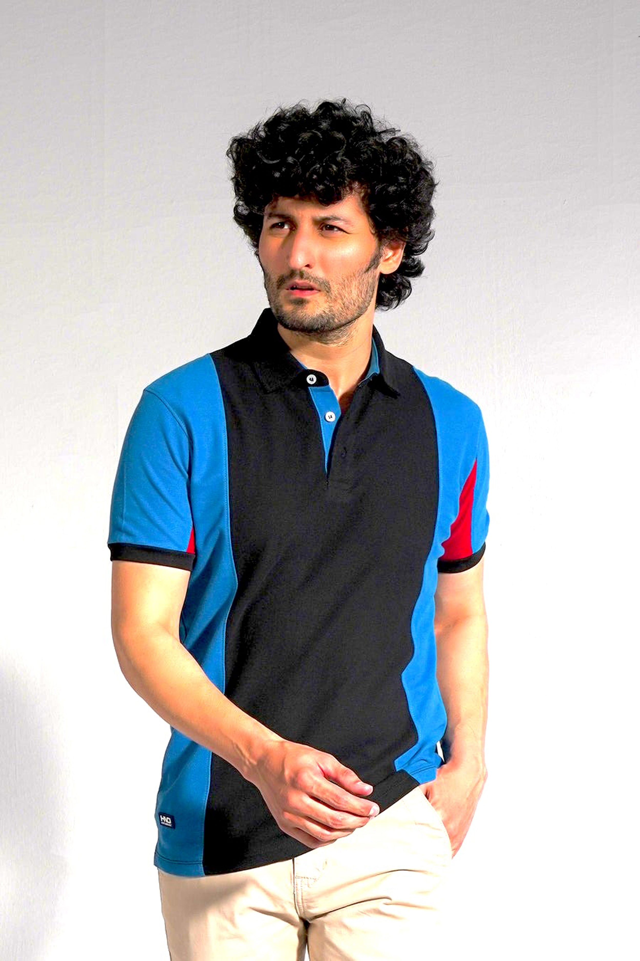 BLACK COTTON POLO