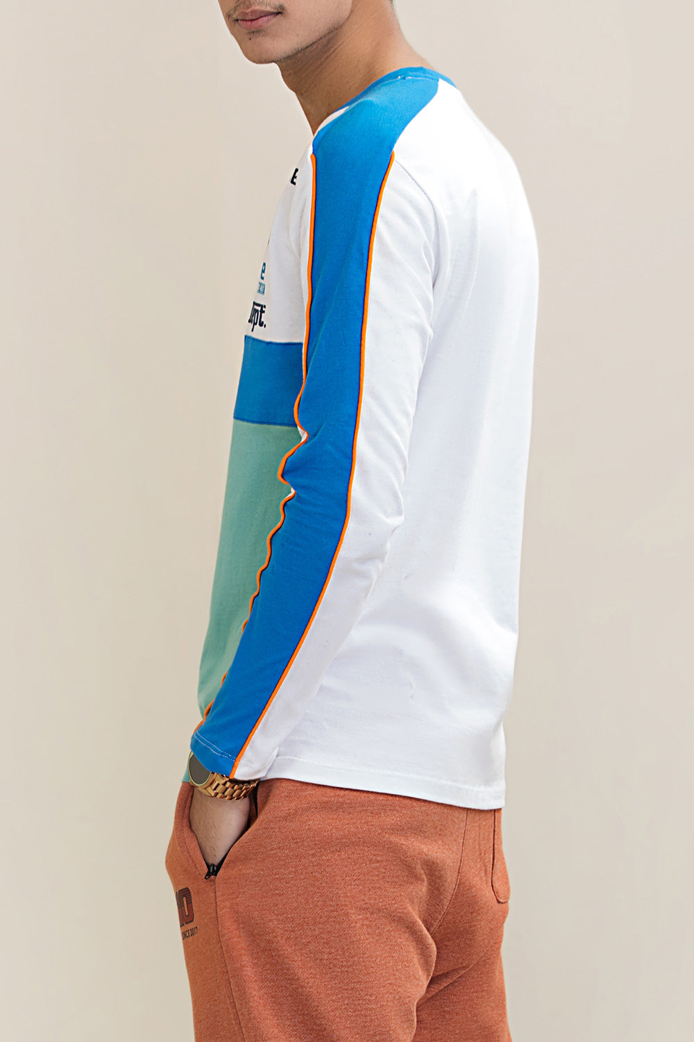 Men's Graphic T-Shirt With Multi Panels