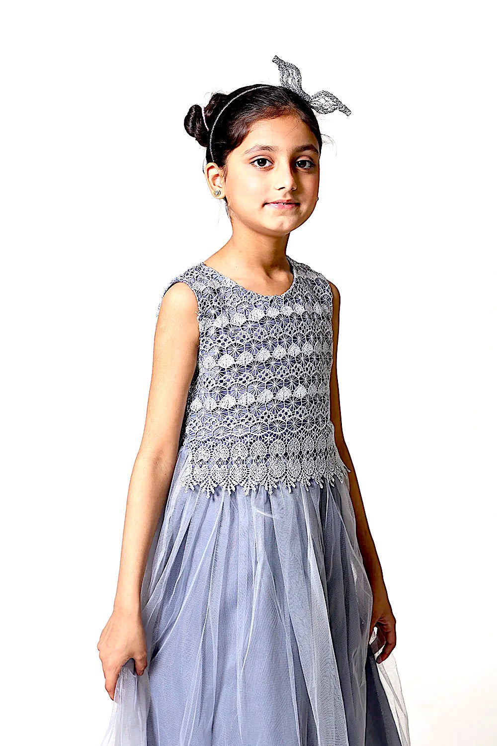 GREY LONG DRESS FROCK