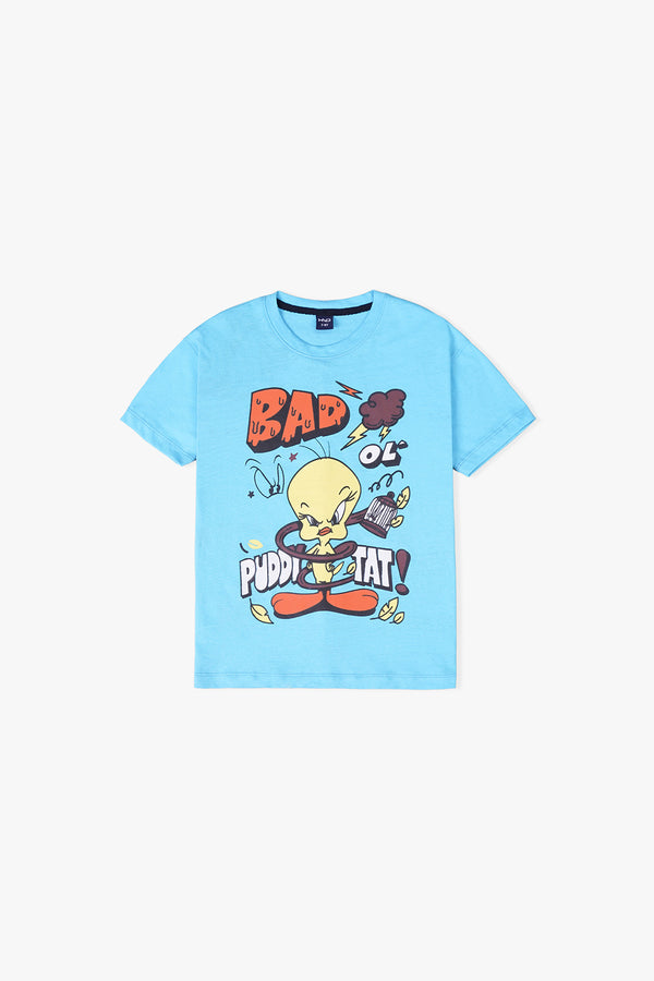 Girl's Tweety Over All Graphic Tee Shirt