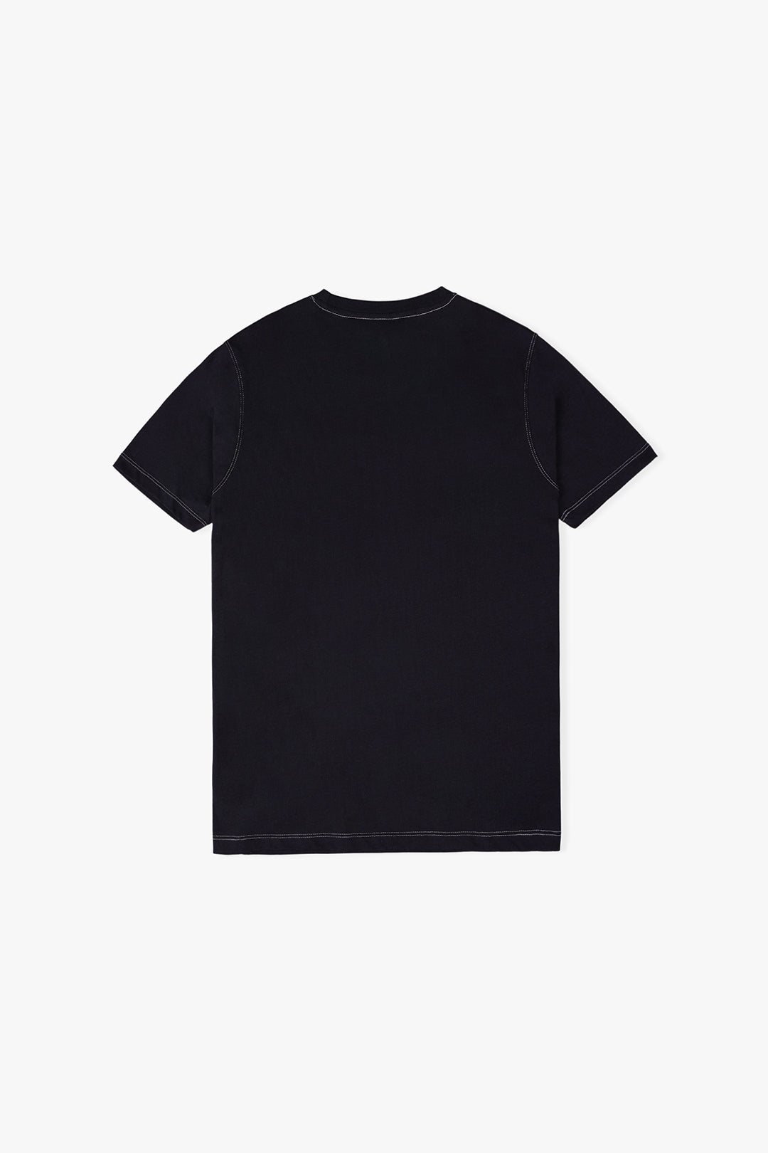 Men's Black T-Shirt With Contrast Thread