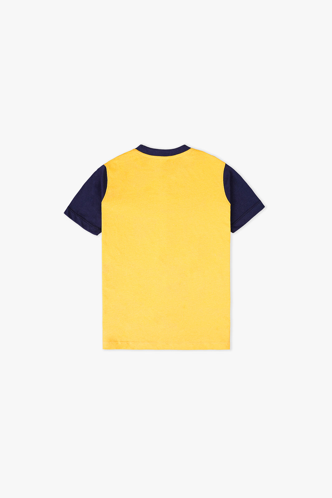 Boy's Oceanic Printed Tee Shirt With Contrast Sleeve & Neck