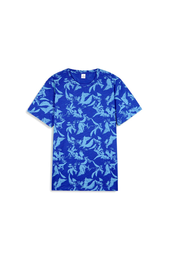 WOMEN SELF PRINTED COTTON T-SHIRT