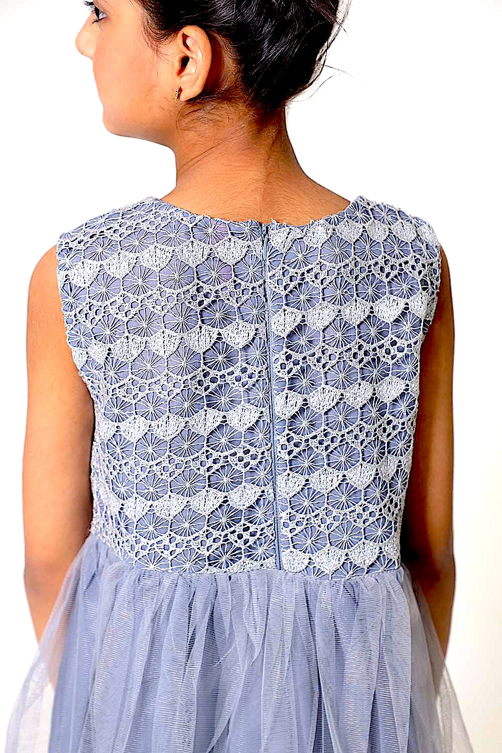 GREY LONG DRESS FROCK