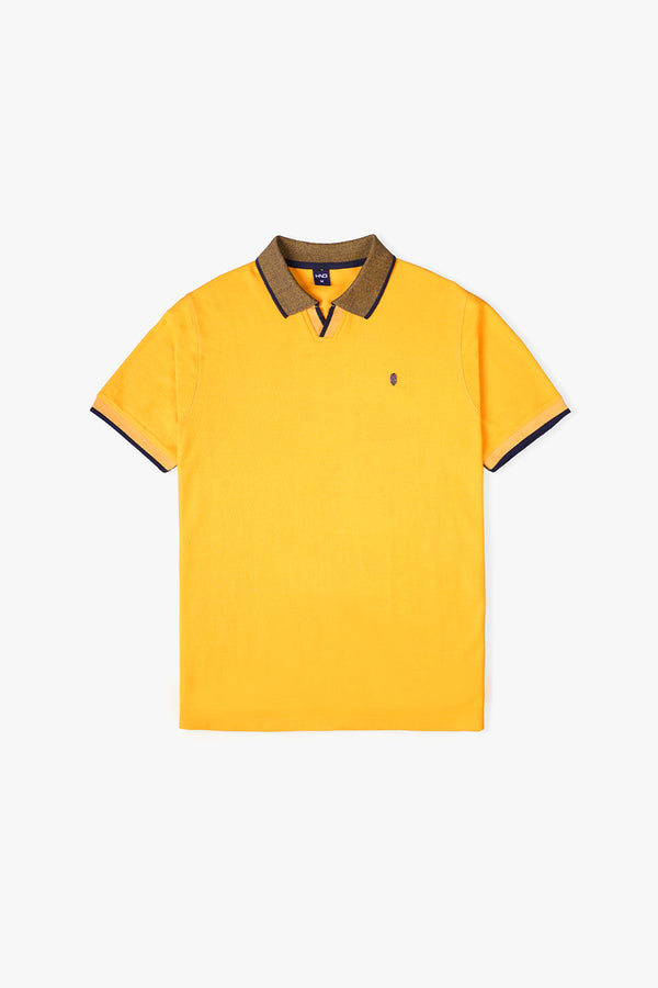 Men's Jaquard Collar Polo Shirt