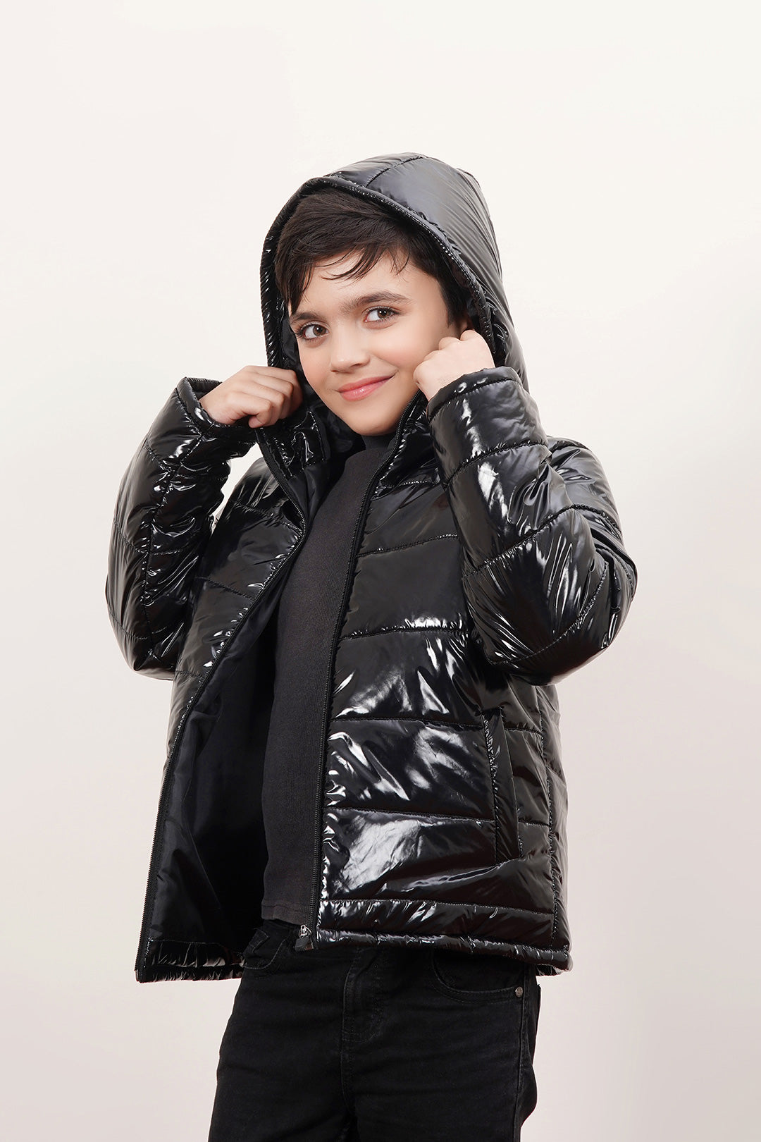 Unisex Quilted Glossy Puffer Jacket
