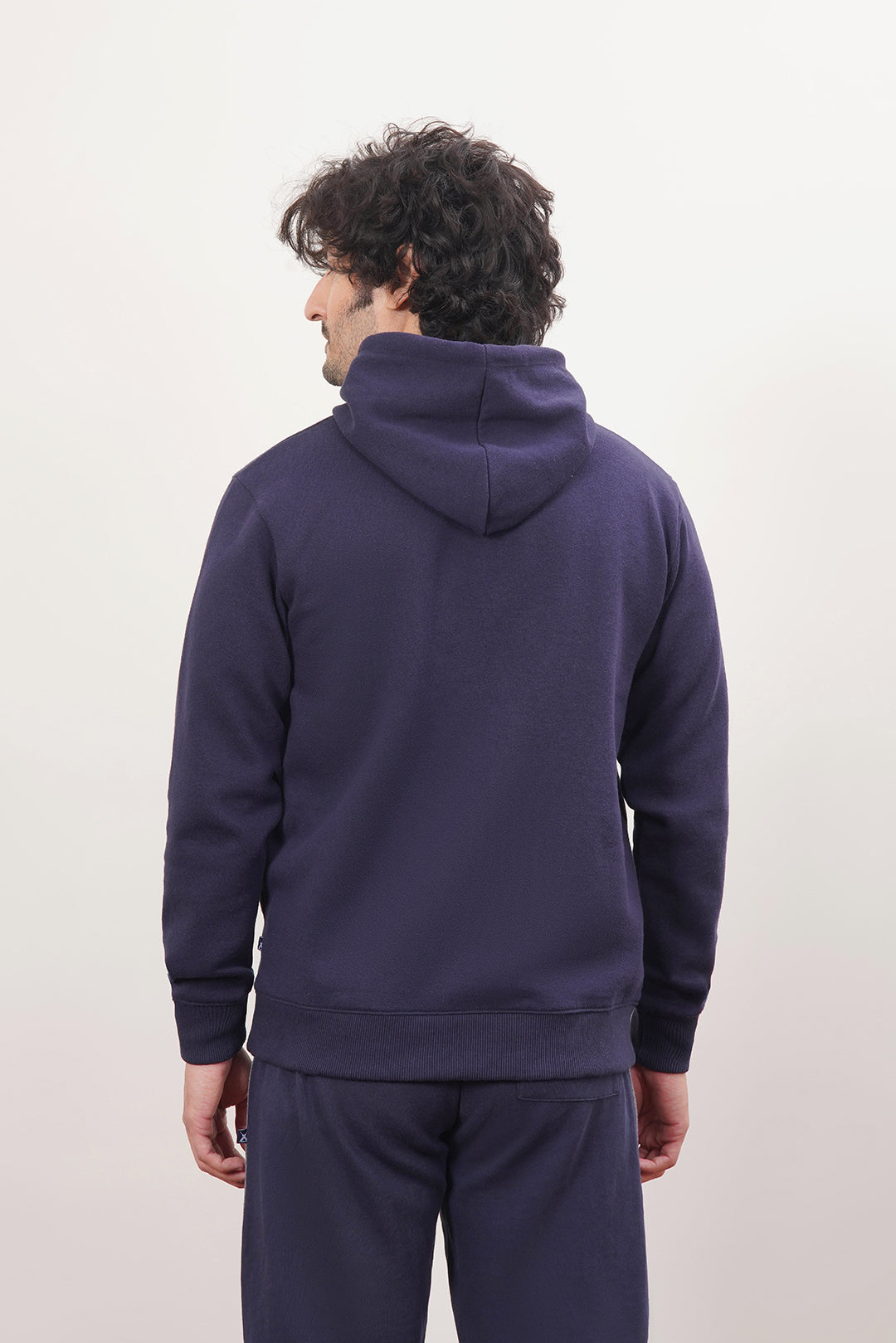 Men's Fleece Paneled Jumper With Embroidered Emblem