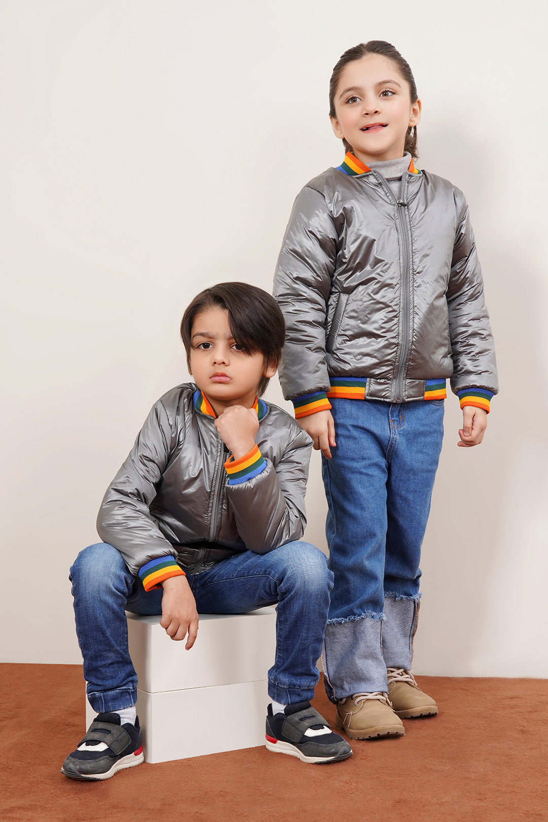 Unisex Rainbow Quilted Puffer Jacket