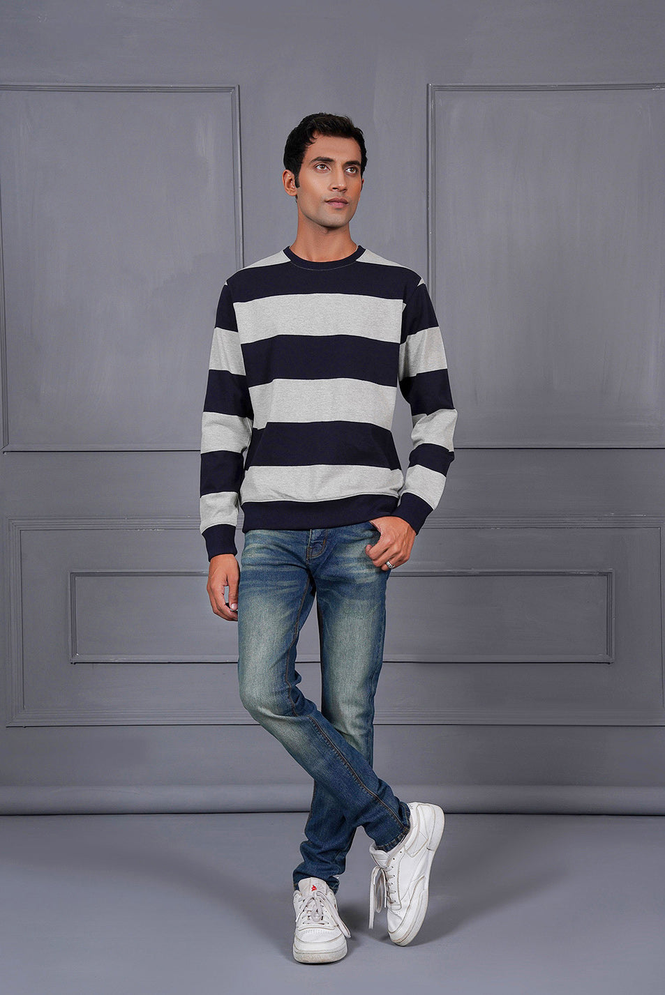 Men's Striper Sweat Shirt