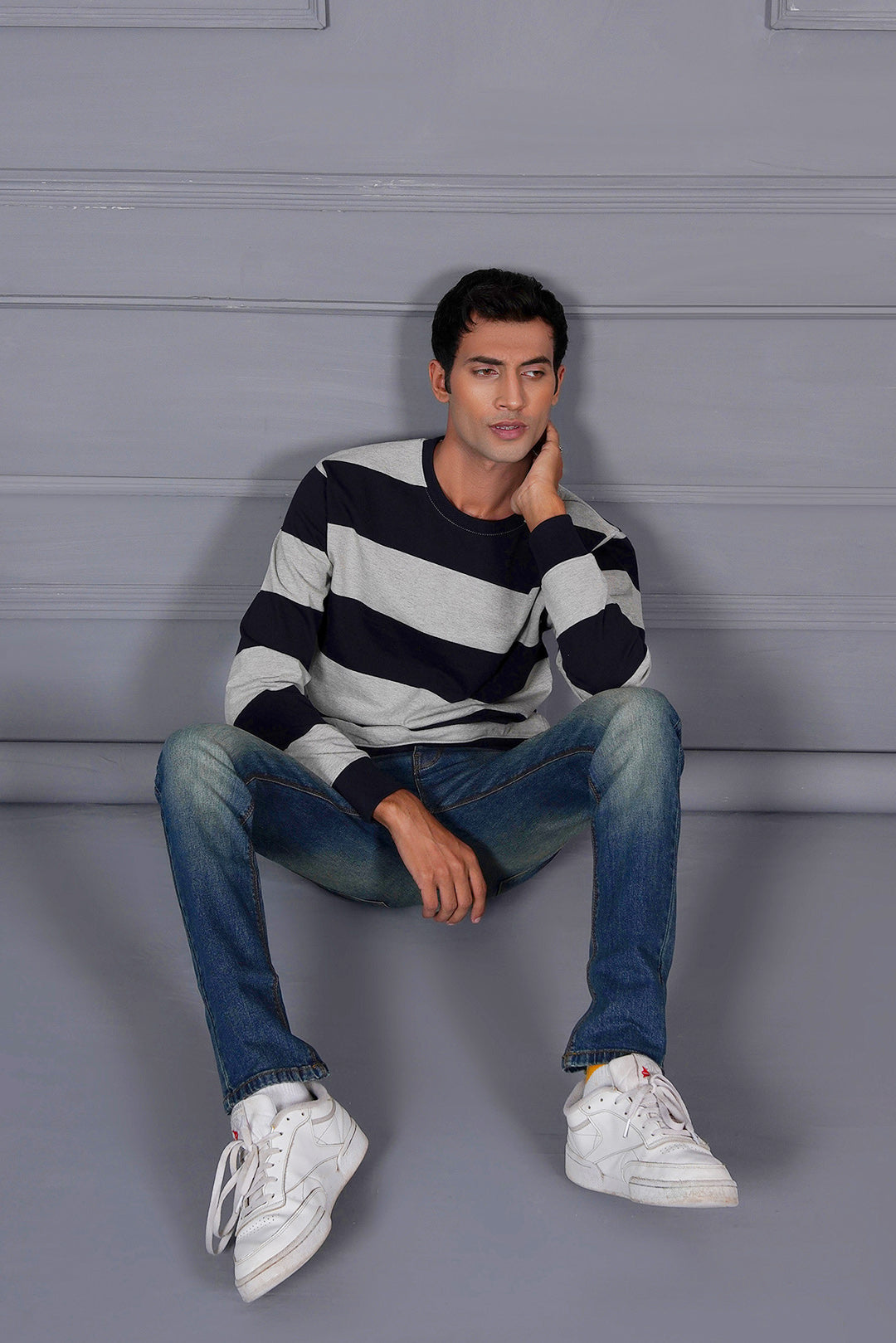 Men's Striper Sweat Shirt