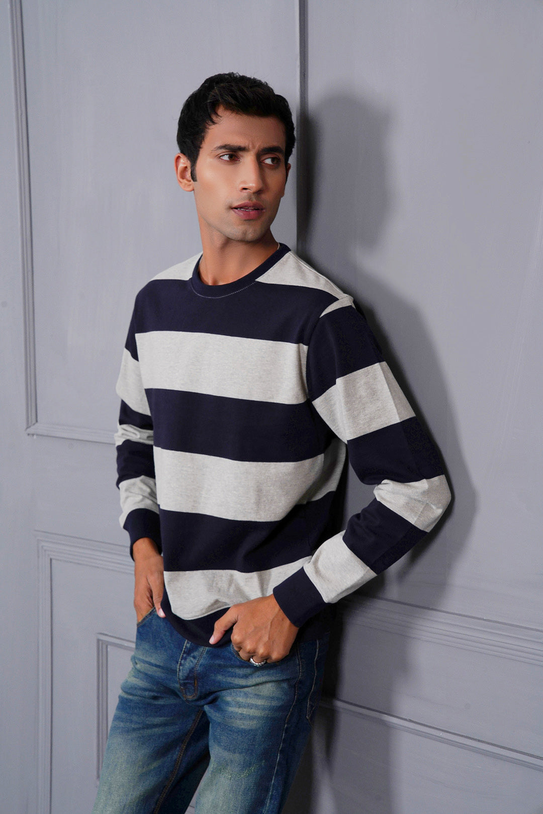 Men's Striper Sweat Shirt