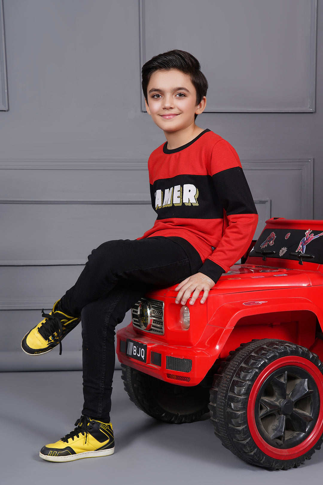 Boys Gamer Panneld Sweat Shirt