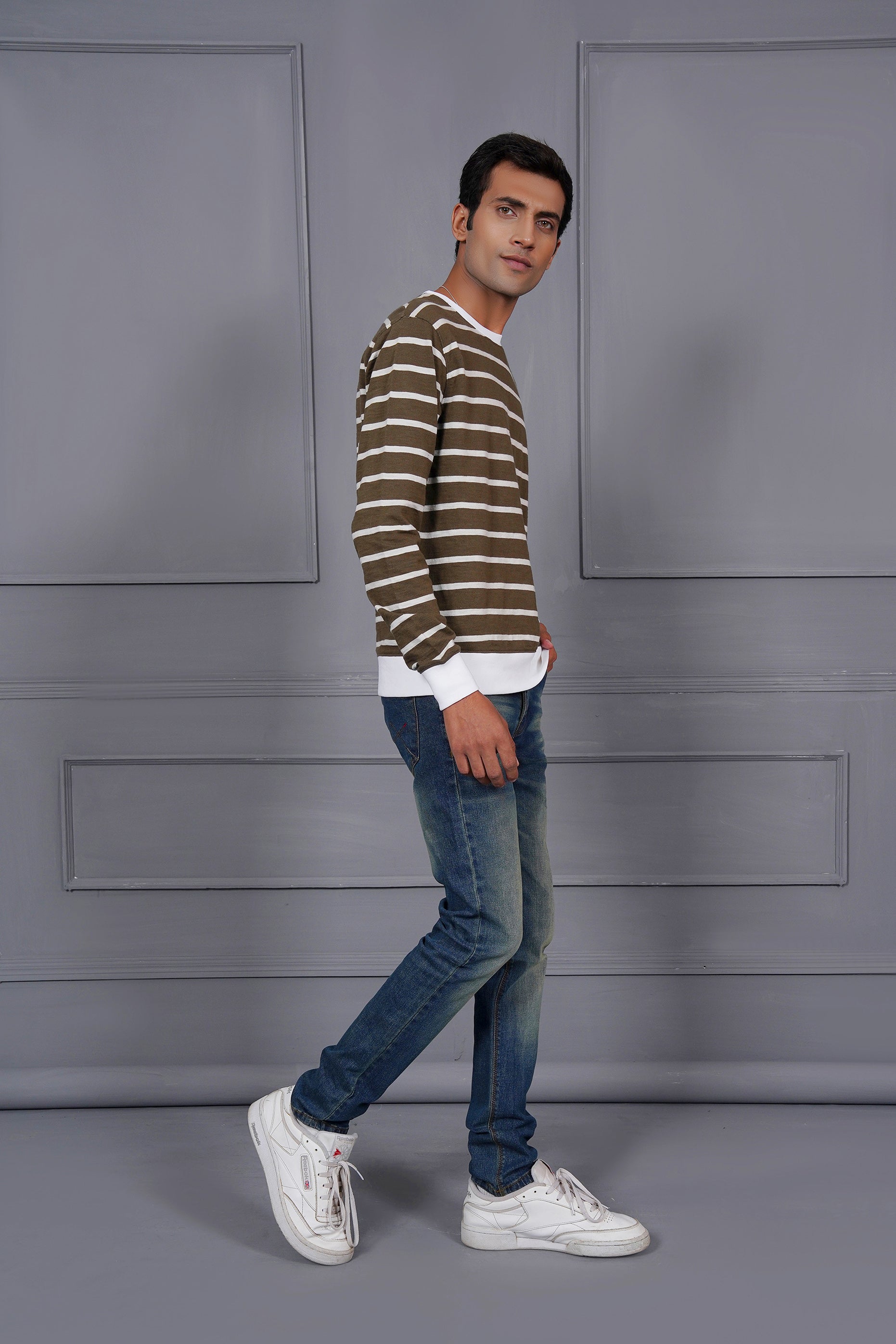 Men's Striper Sweat Shirt
