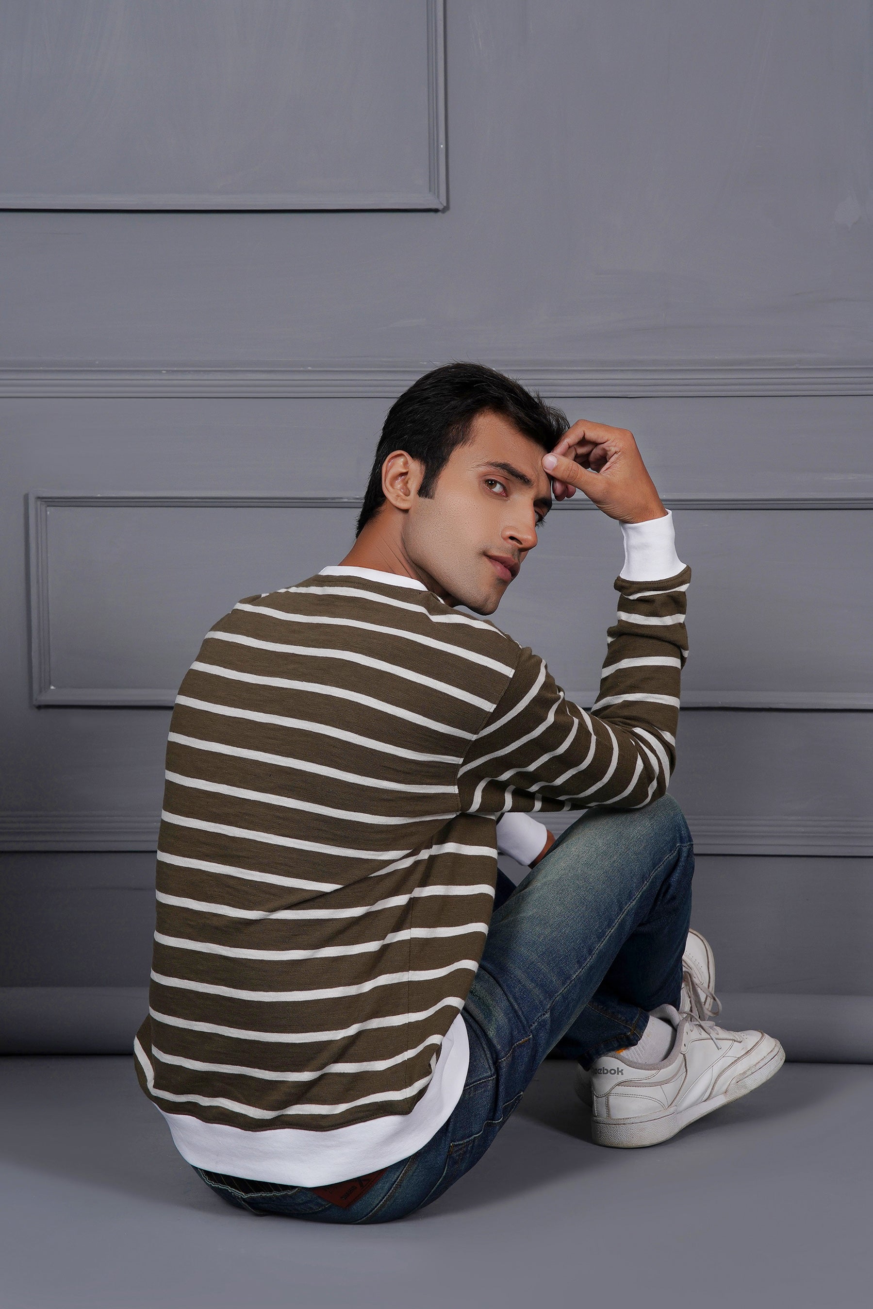 Men's Striper Sweat Shirt