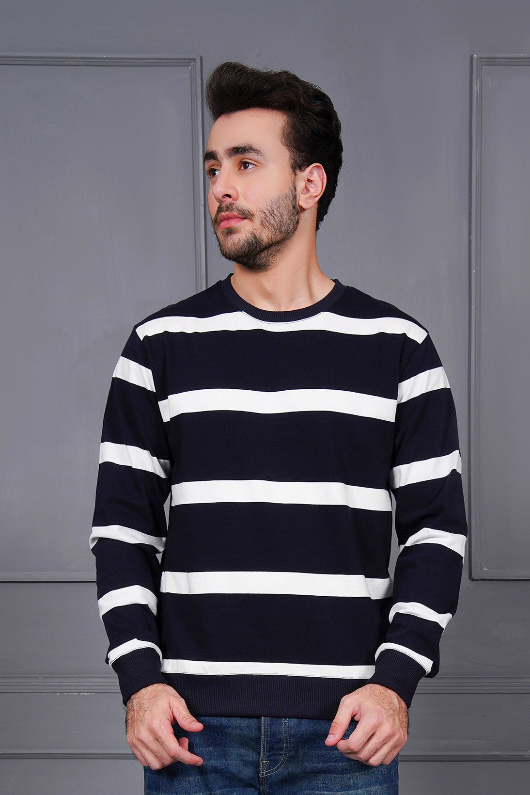 Striper Men Sweat Shirt