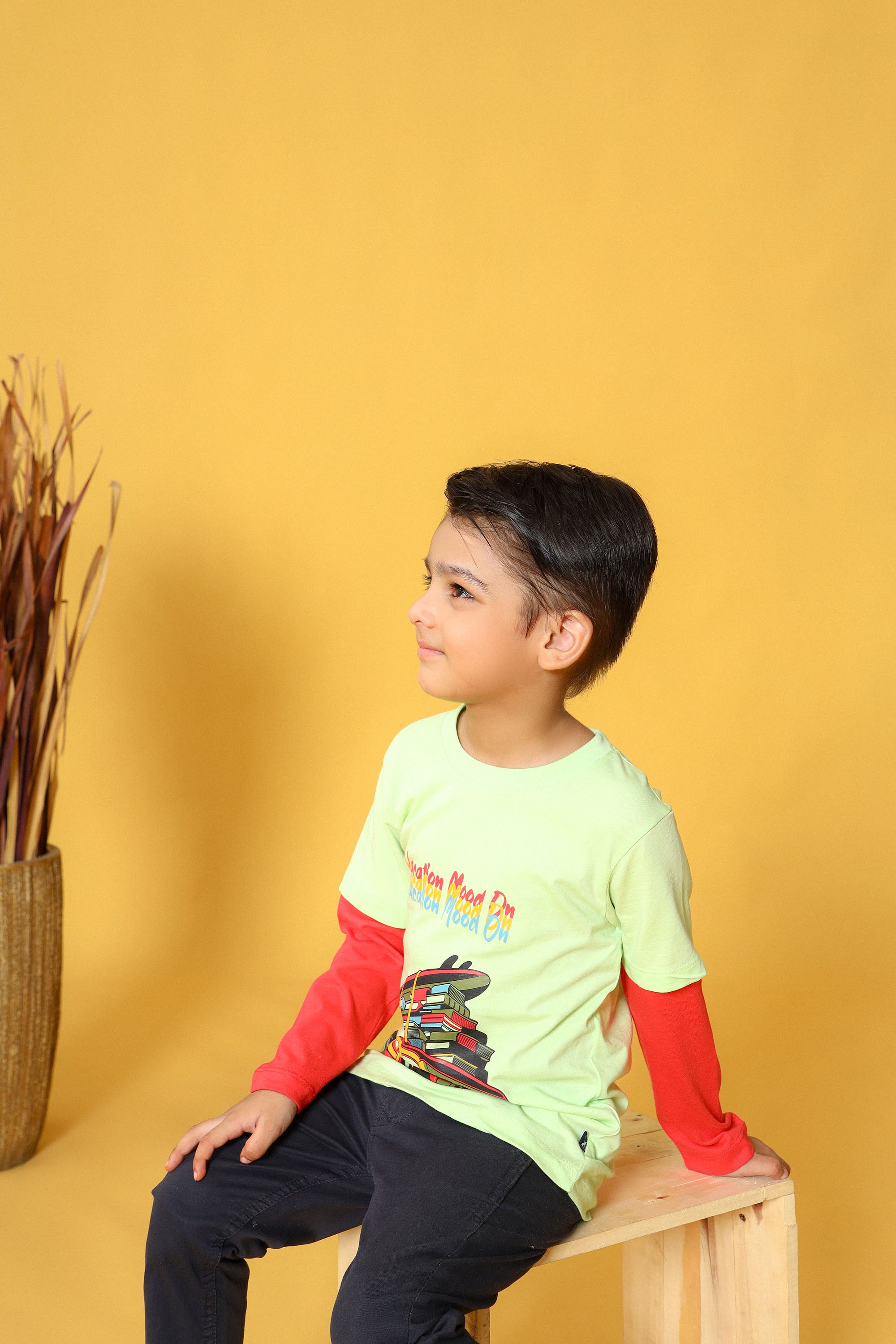 Boys Vacation Mood on Full Sleeve Tee