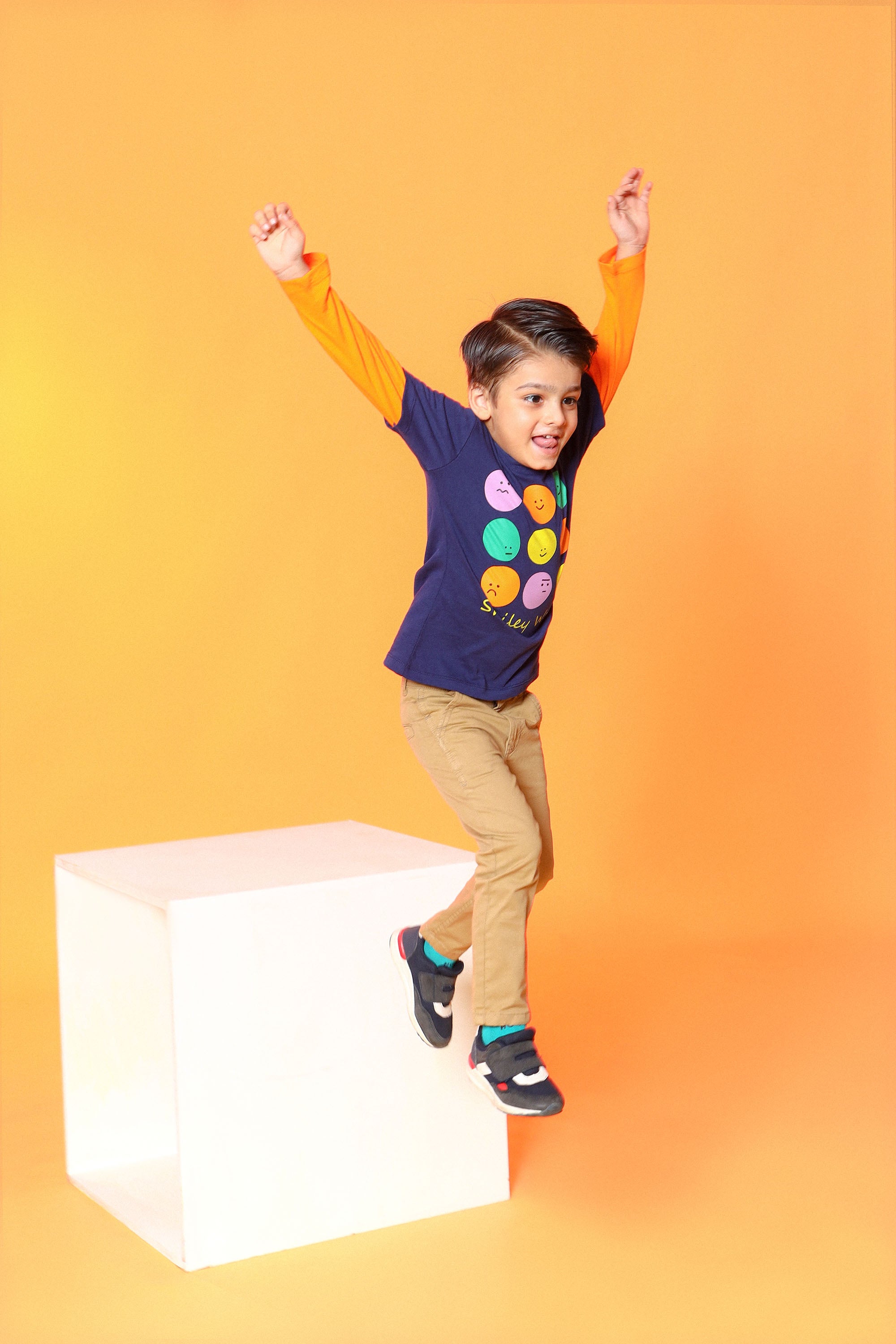Smiley World Graphic Full Sleeve Crew Neck for Boys
