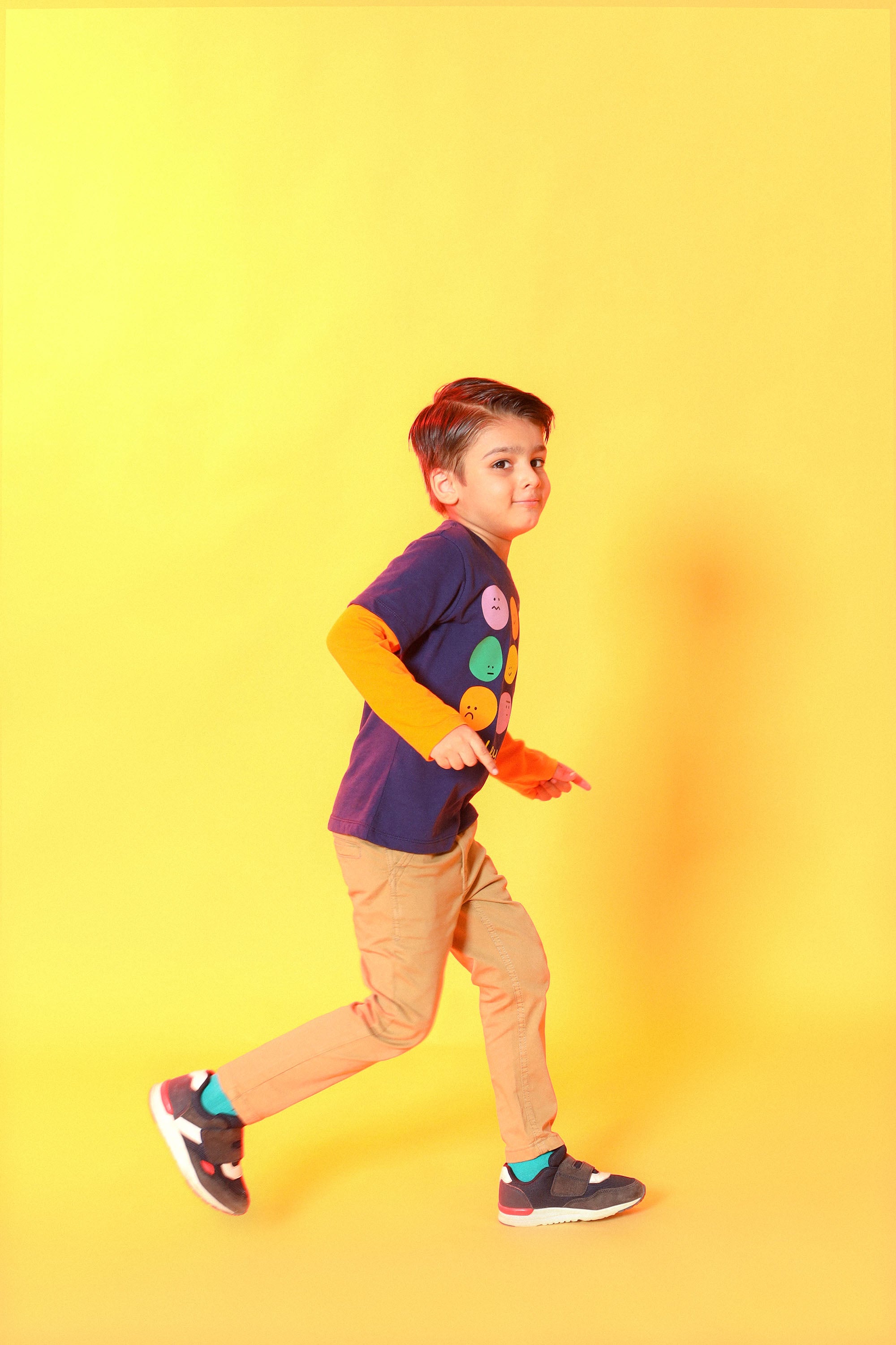 Smiley World Graphic Full Sleeve Crew Neck for Boys