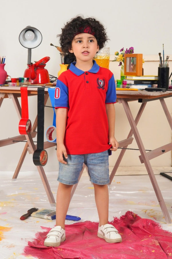 Embroidered Pique Polo For Boys