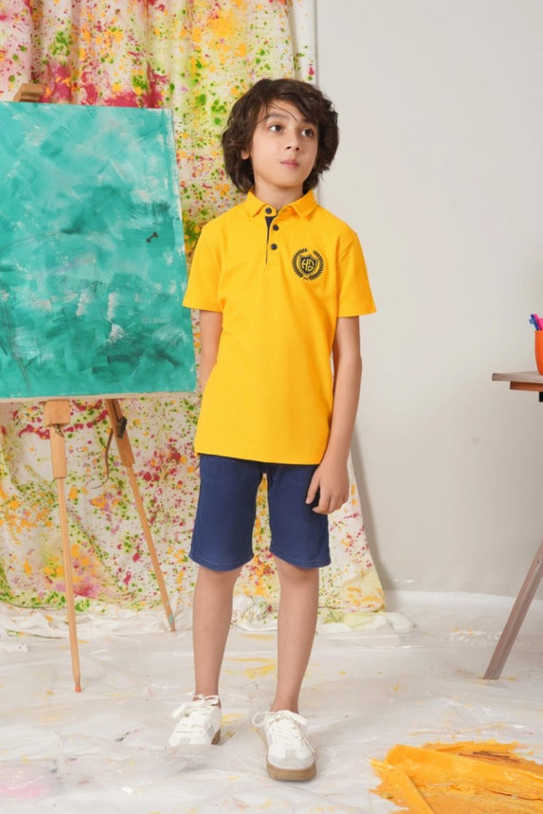 Pique Three Botton Boys Polo