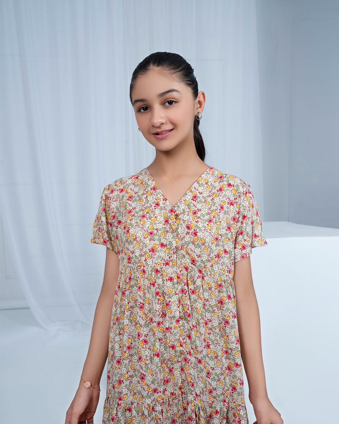 Girls Flora Printed Dress