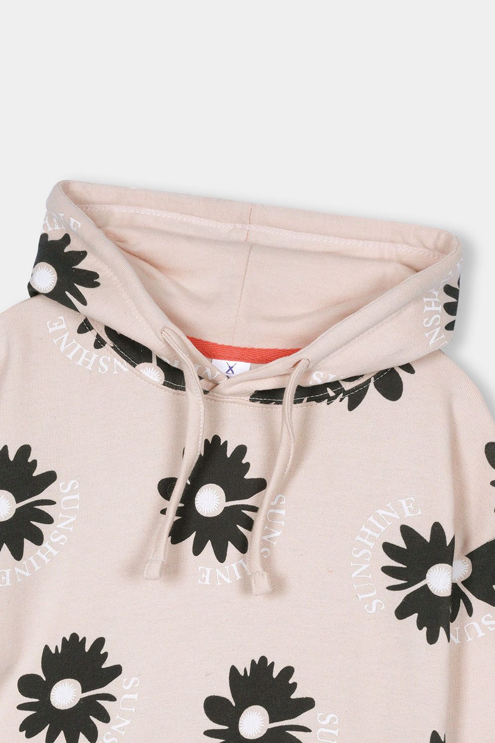Flower Printed Girl Hoodie