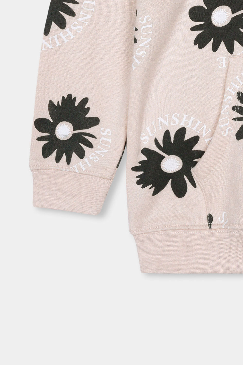 Flower Printed Girl Hoodie