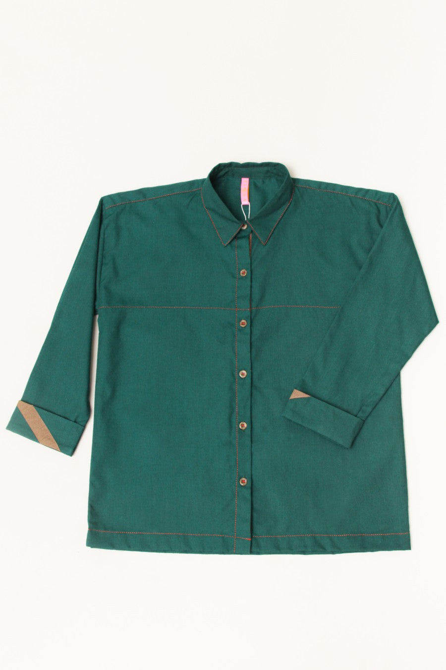 Girl's Green Boxy Shirt