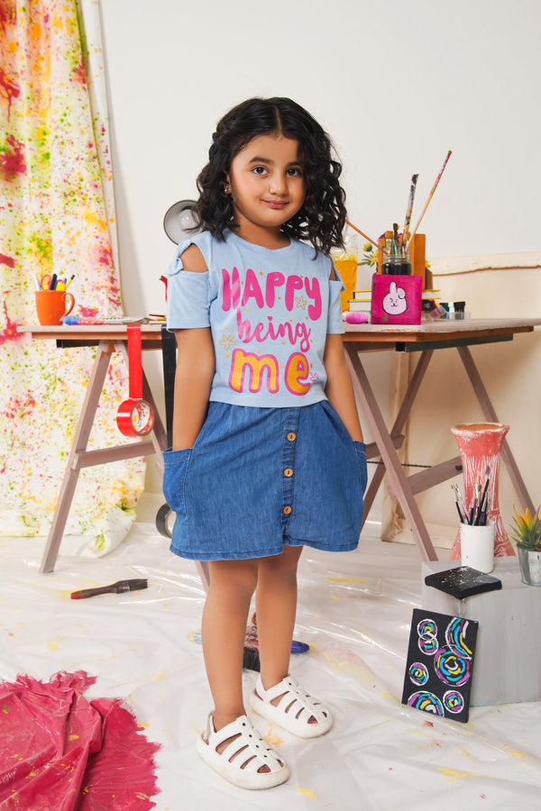 Happy Being Me Girls Top