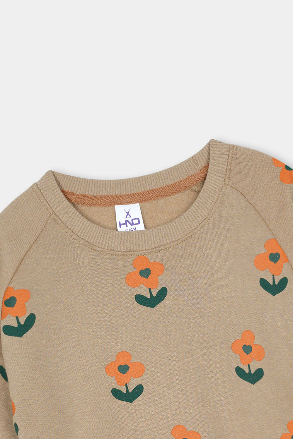 Floral Printed Girls Sweat Shirt
