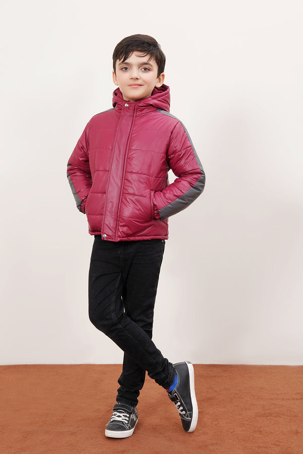 Maroon Puffer Jacket