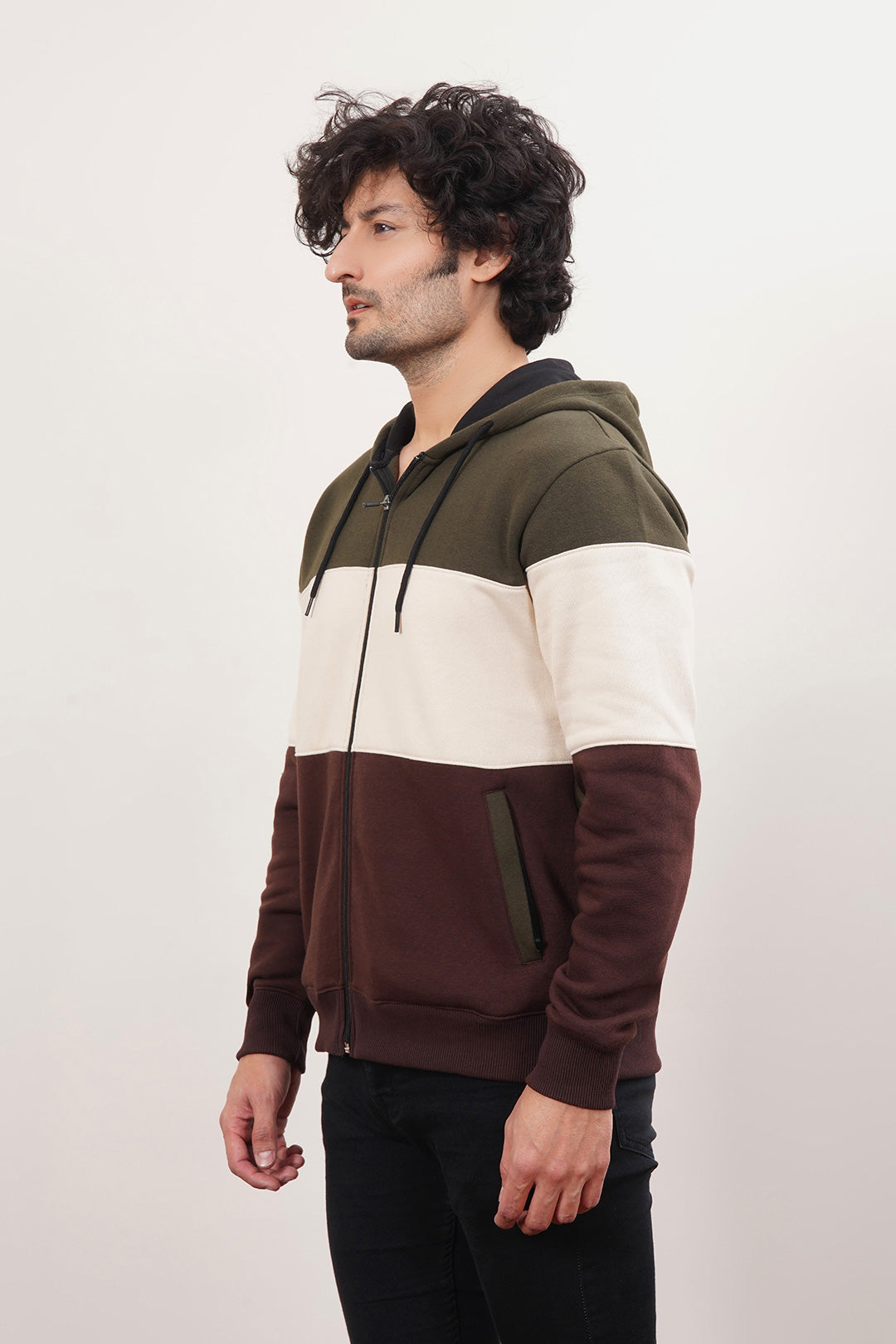 Men's Premium Paneled Zipper Hood