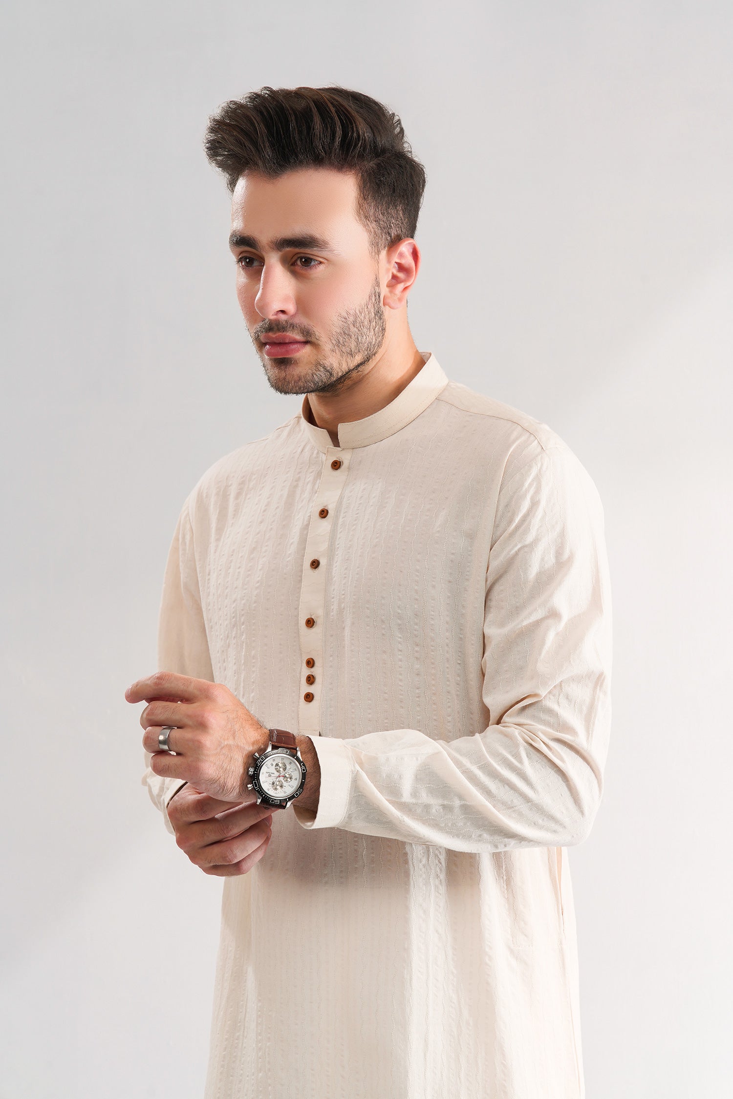 Cotton Self Lining Kurta For Men