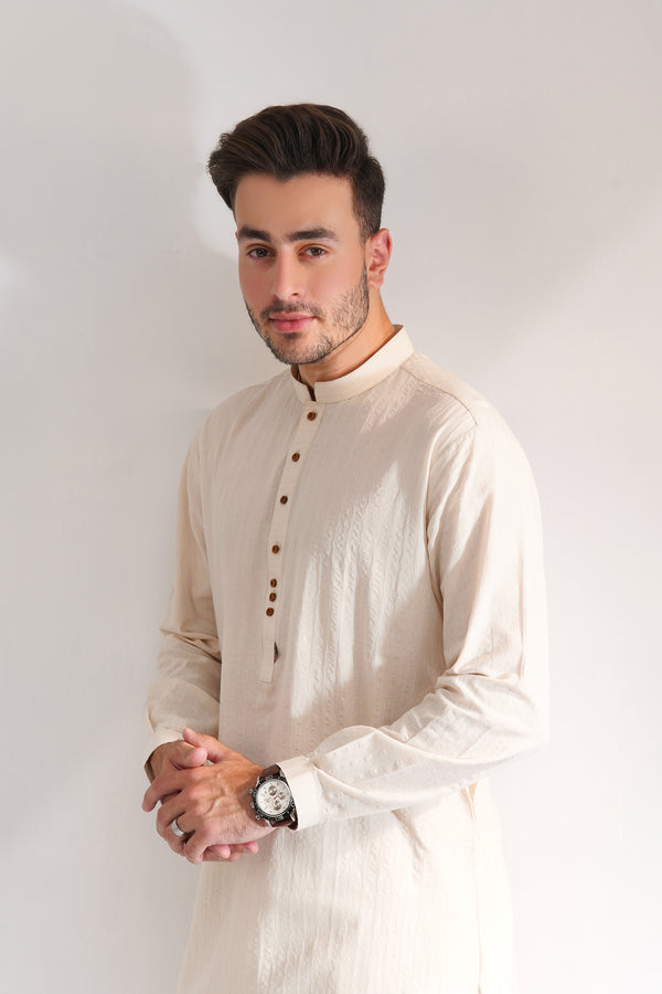 Cotton Self Lining Kurta For Men