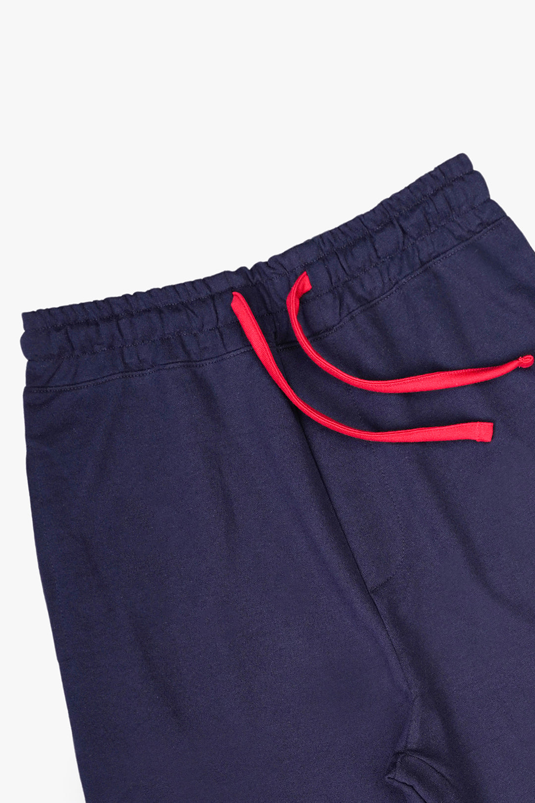 Navy Shorts With Elasticated Hem