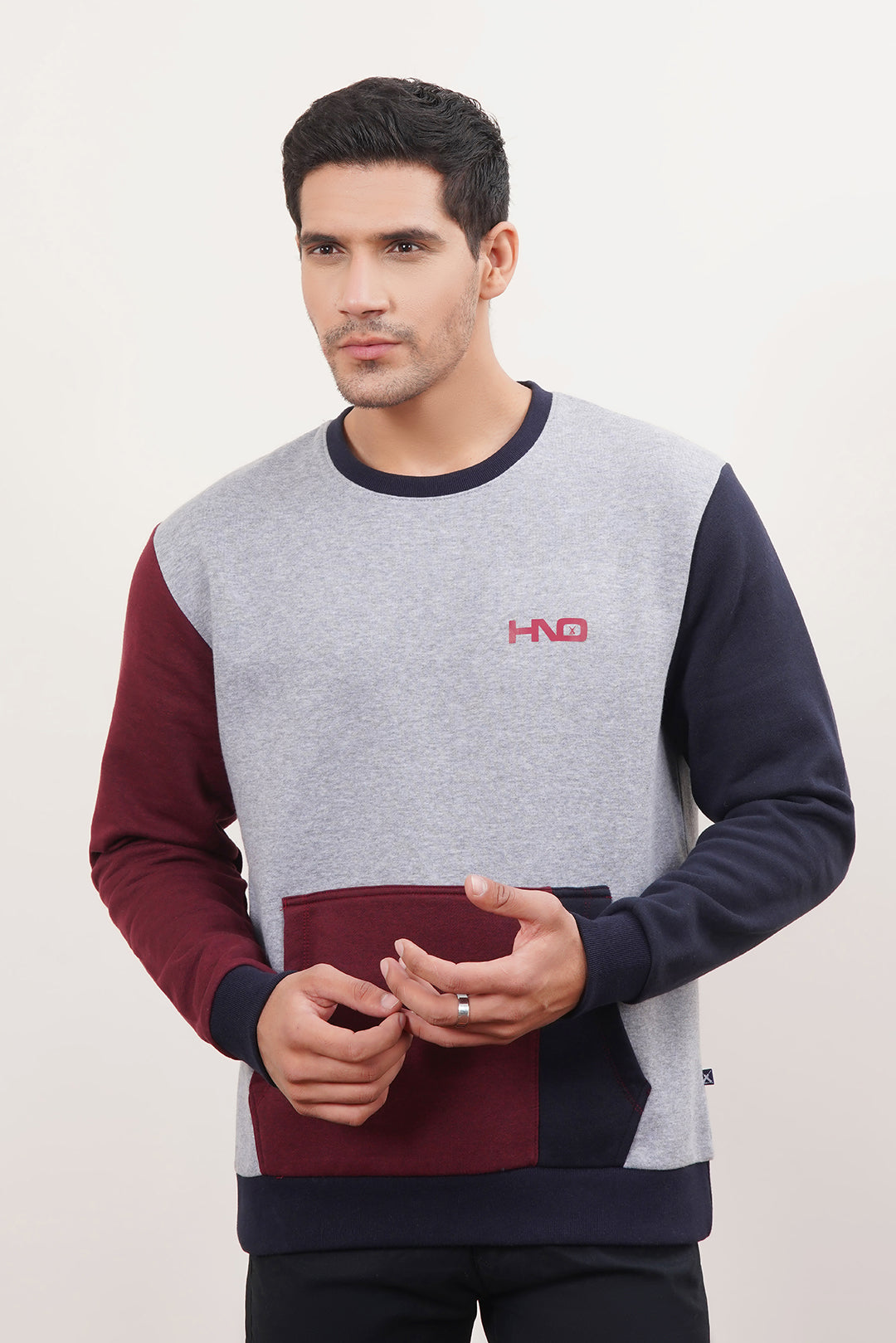 Men's Sweat Shirt With Front Patch Pocket