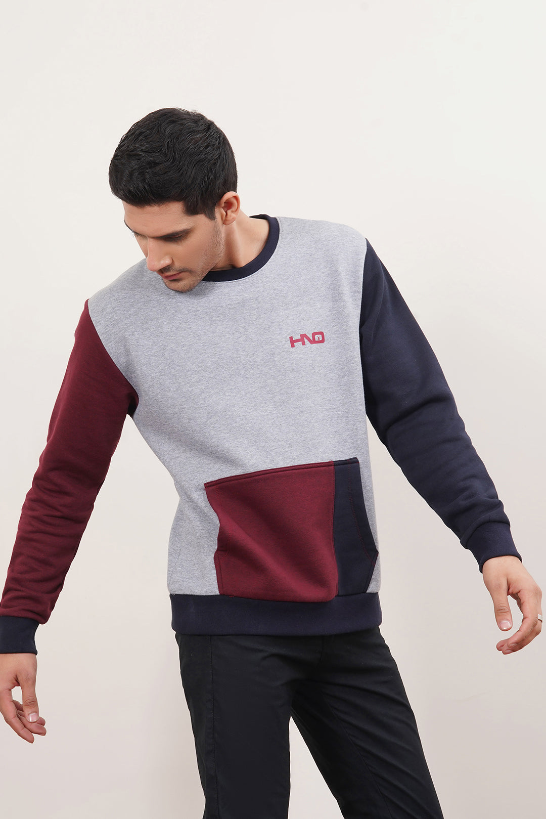 Men's Sweat Shirt With Front Patch Pocket