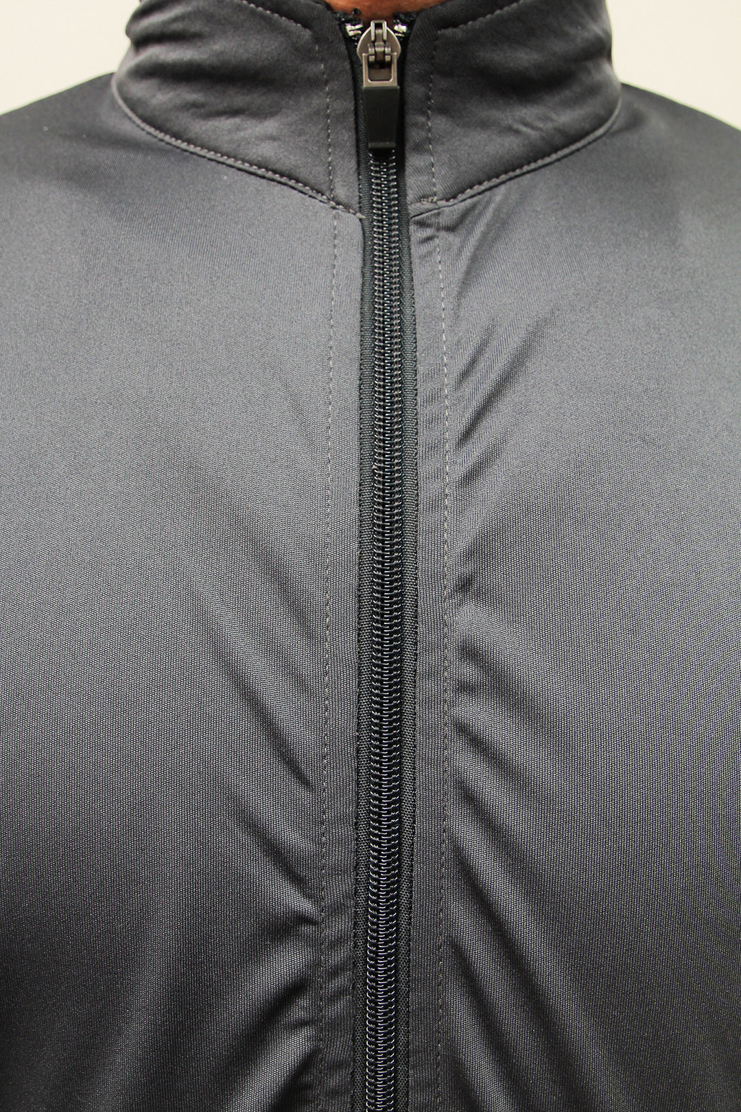 Men's Charcoal Poly Zipper