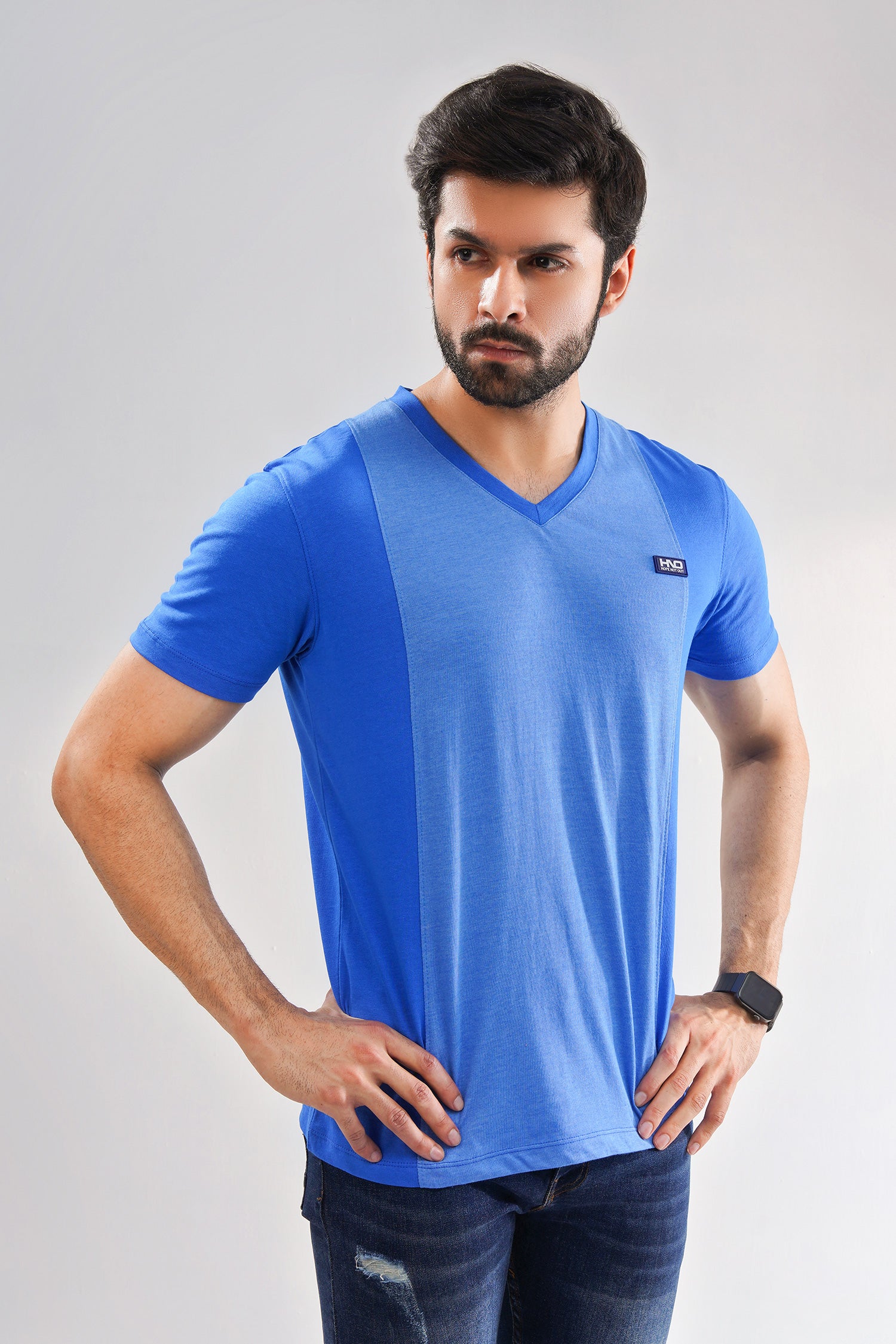 Relaxed Fit V-Neck Men Tee