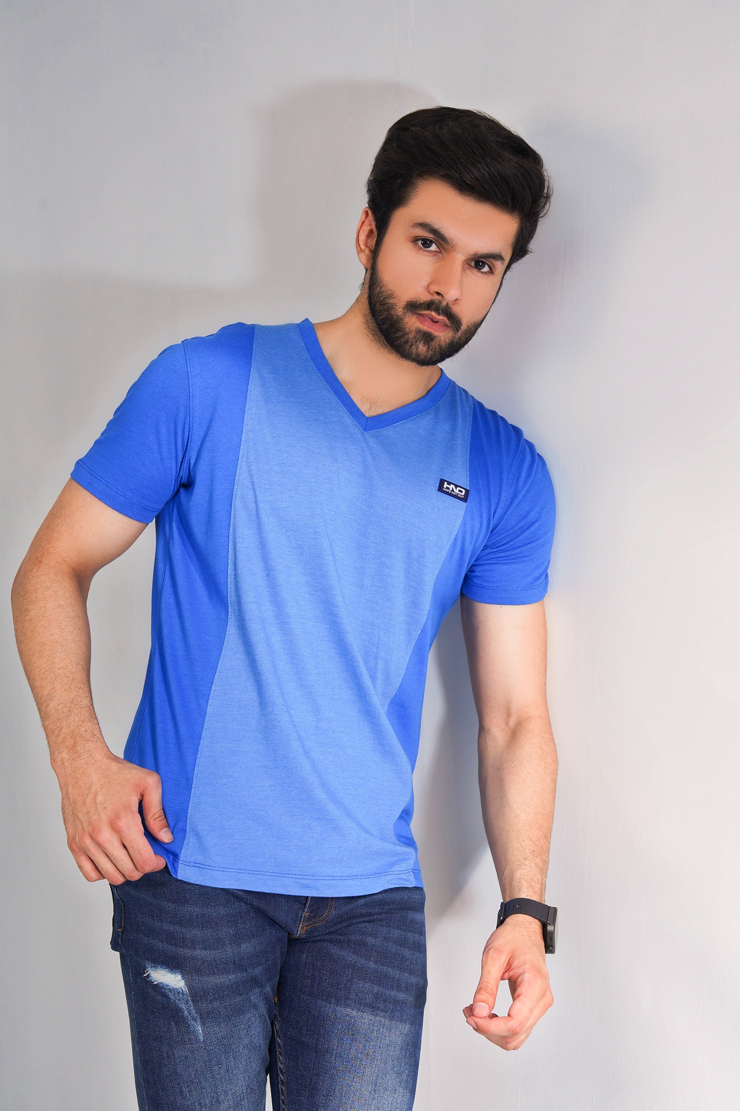 Relaxed Fit V-Neck Men Tee