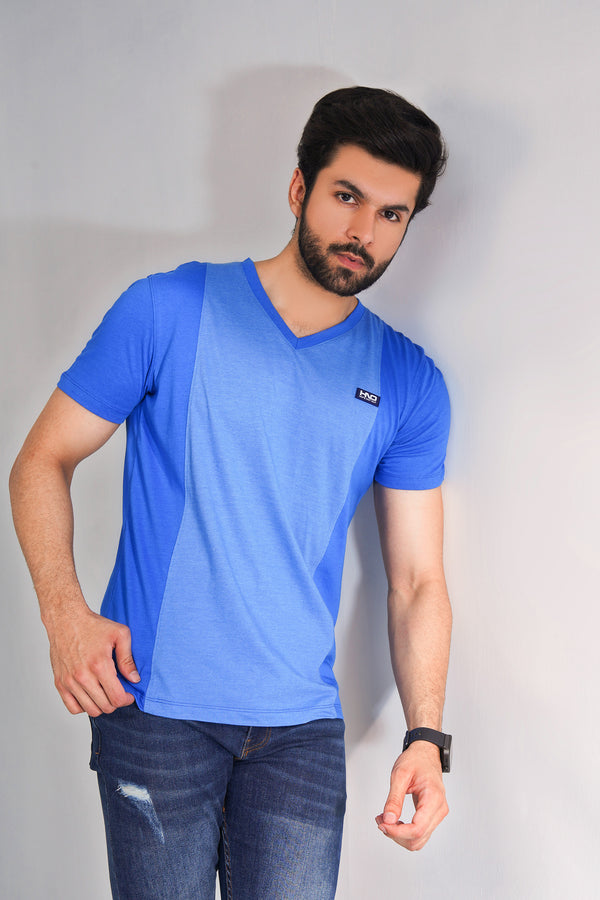 Relaxed Fit V-Neck Men Tee