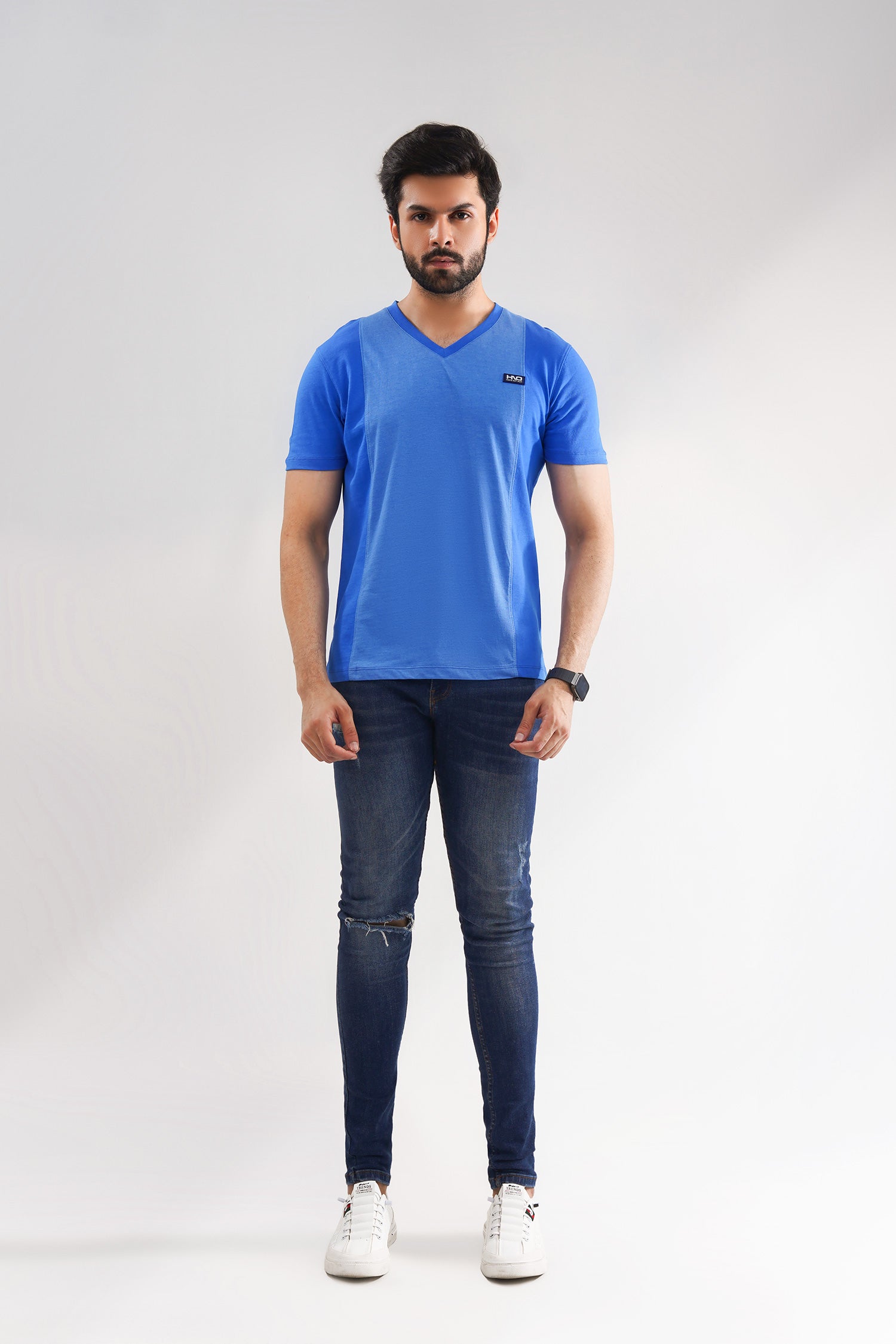 Relaxed Fit V-Neck Men Tee