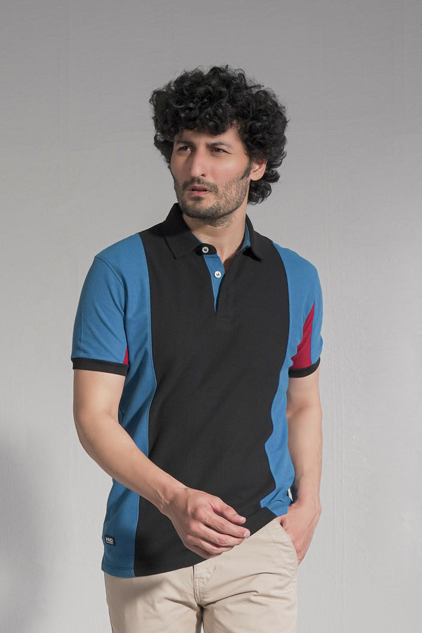 Classic Fit Men Color Block Polo