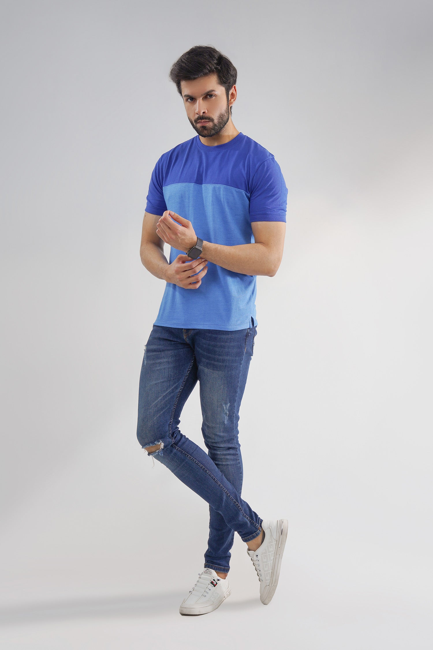 Blue Classic T-Shirt For Men
