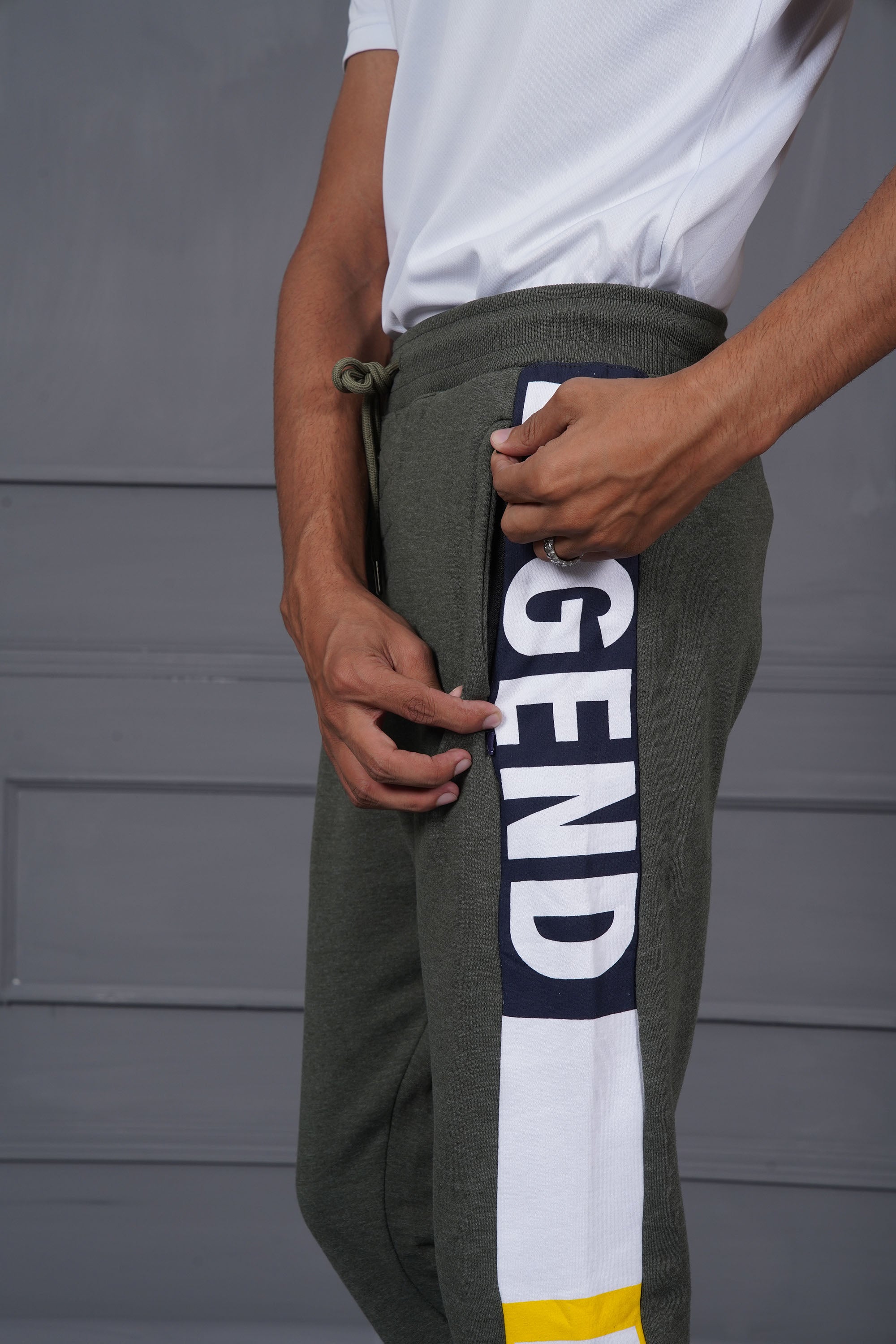 Men Cut & Sew Graphic Trouser