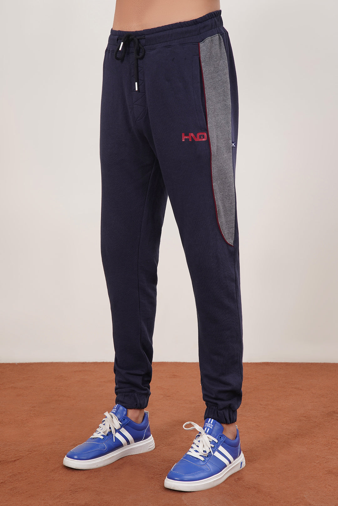 Men's Navy Trouser With Grey Side Panels