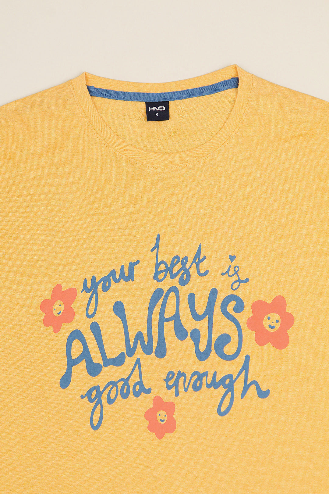Women Drop Shoulder Graphic T-Shirt Mustard